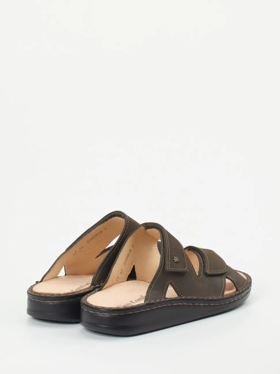 Finn Comfort – Pantolette aus Nubukleder Dunkelbraun