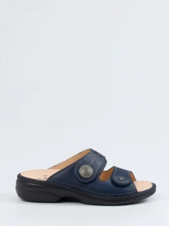Finn Comfort – Pantolette aus Kalbleder Dunkelblau