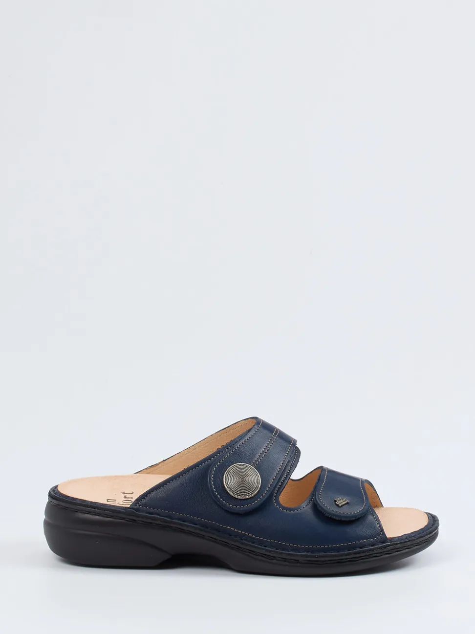 Finn Comfort – Pantolette aus Kalbleder Dunkelblau