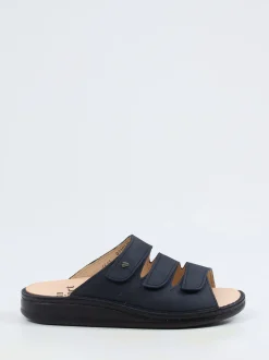 Finn Comfort – Pantolette aus Nubukleder Dunkelblau