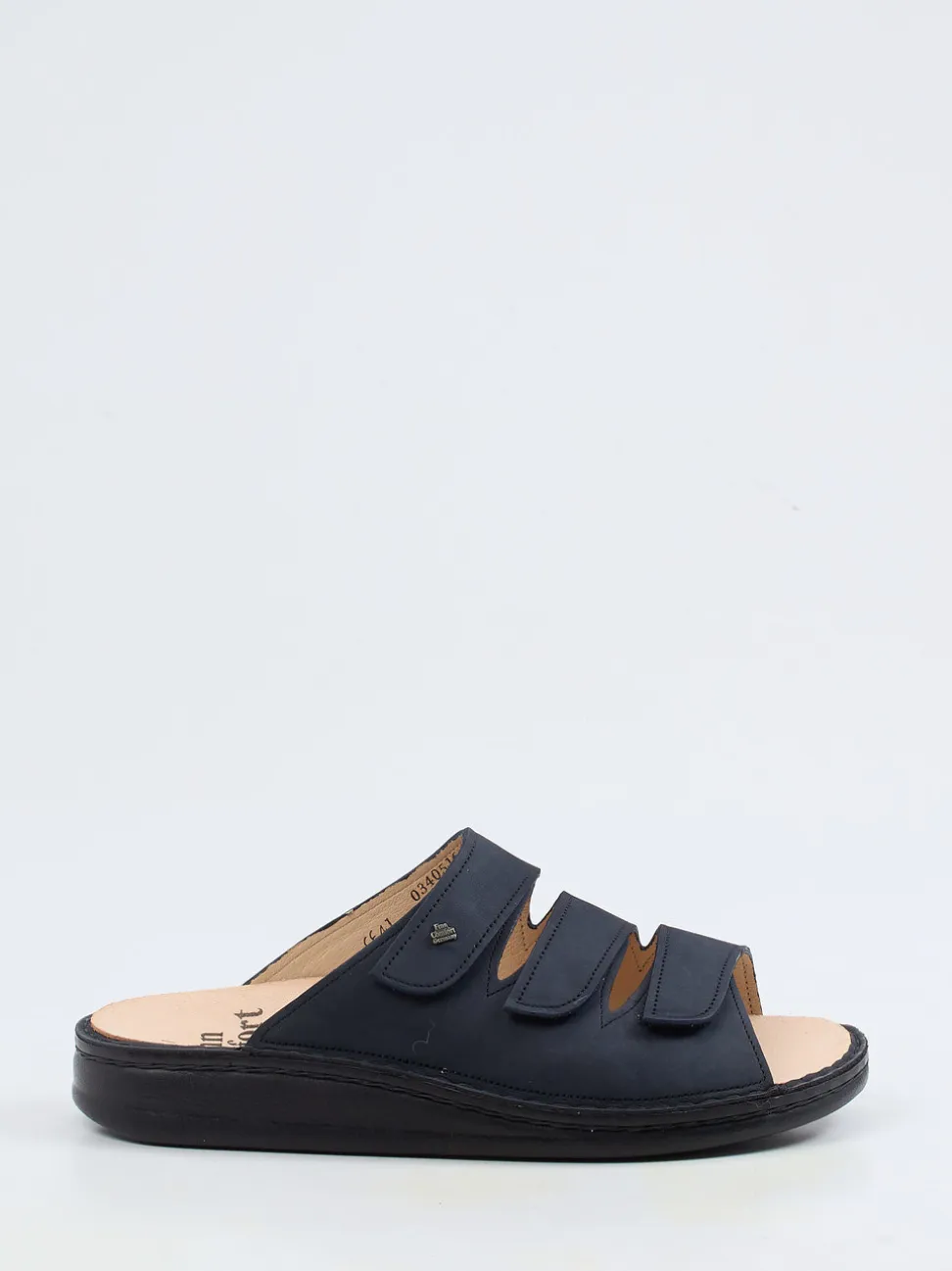 Finn Comfort – Pantolette aus Nubukleder Dunkelblau