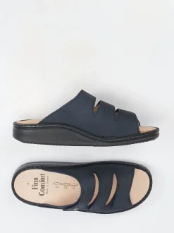 Finn Comfort – Pantolette aus Nubukleder Dunkelblau
