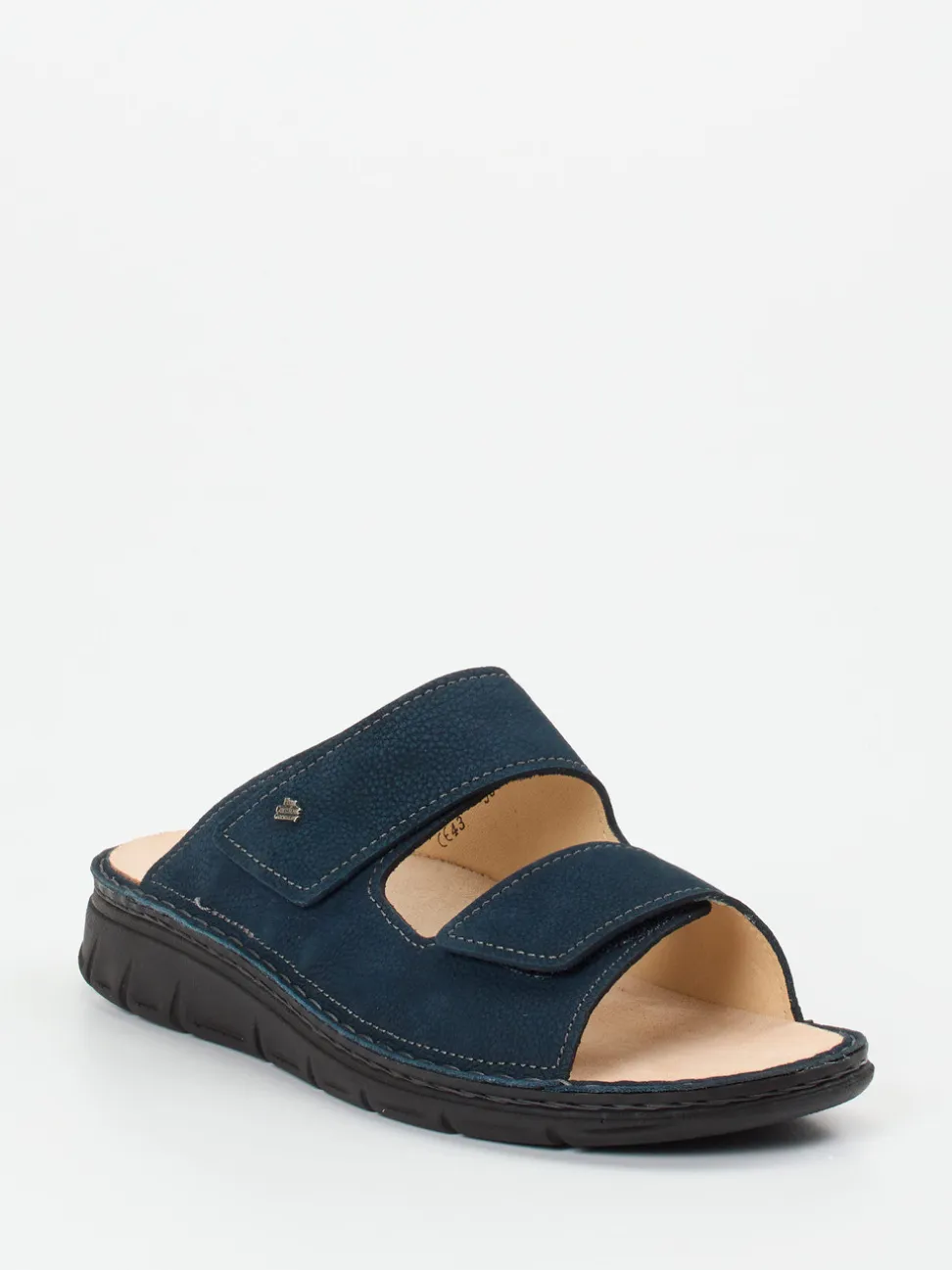 Finn Comfort – Pantolette aus Nubukleder dunkelblau