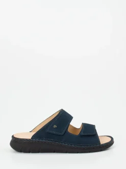 Finn Comfort – Pantolette aus Nubukleder dunkelblau