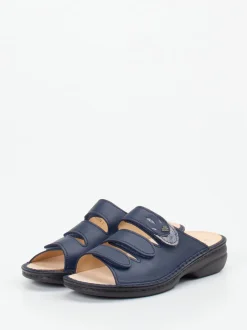 Finn Comfort – Pantolette aus Kalbleder Dunkelblau