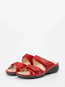 Finn Comfort – Pantolette aus Kalbleder in Rot
