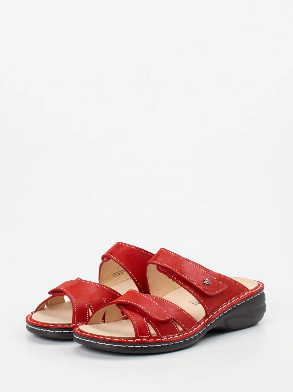 Finn Comfort – Pantolette aus Kalbleder in Rot