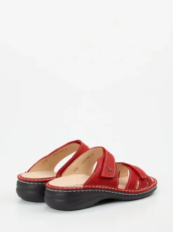 Finn Comfort – Pantolette aus Kalbleder in Rot