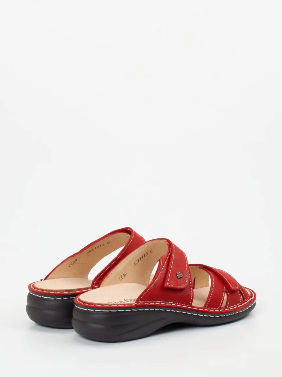 Finn Comfort – Pantolette aus Kalbleder in Rot