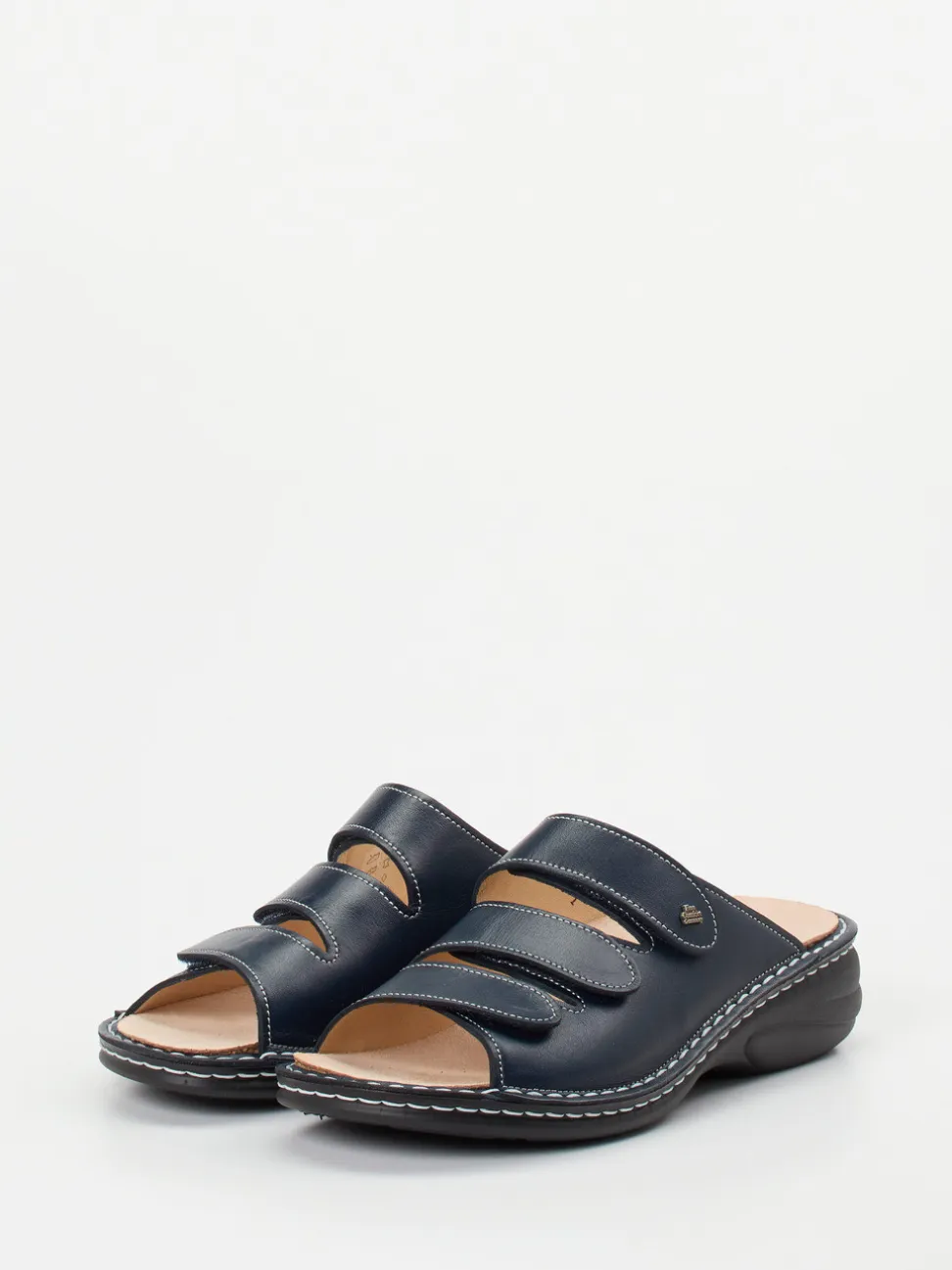 Finn Comfort – Pantolette aus Kalbleder Dunkelblau