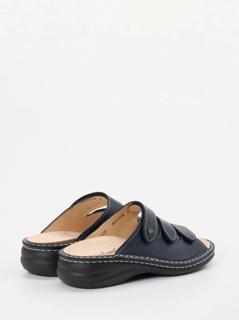Finn Comfort – Pantolette aus Kalbleder Dunkelblau