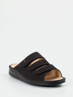 Finn Comfort – Pantolette aus Nubukleder schwarz