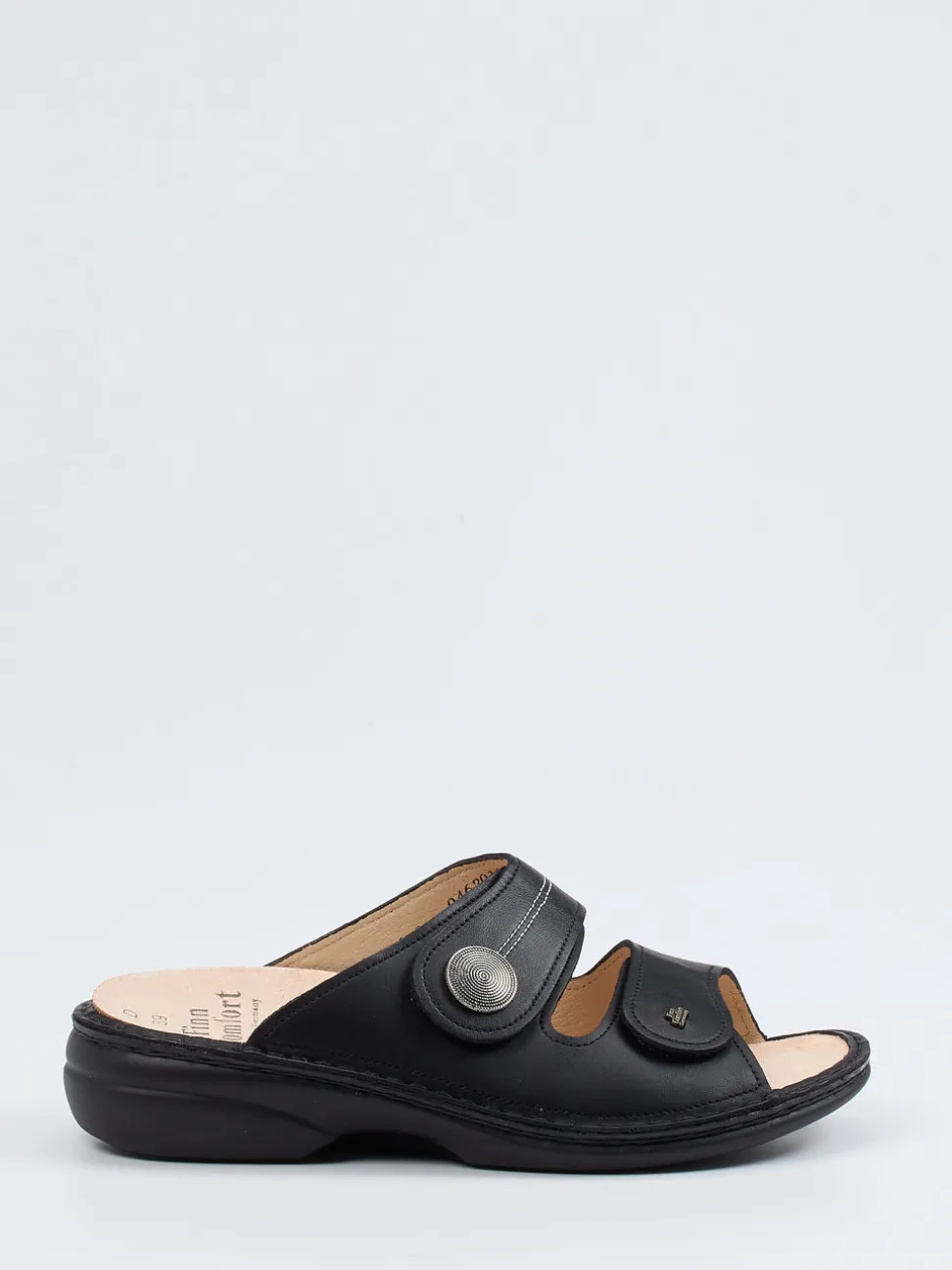 Finn Comfort – Pantolette aus Kalbleder Schwarz