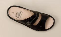 Finn Comfort – Pantolette aus Kalbleder Schwarz