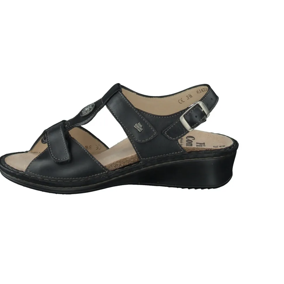 Finn Comfort – Sandale aus Kalbleder schwarz