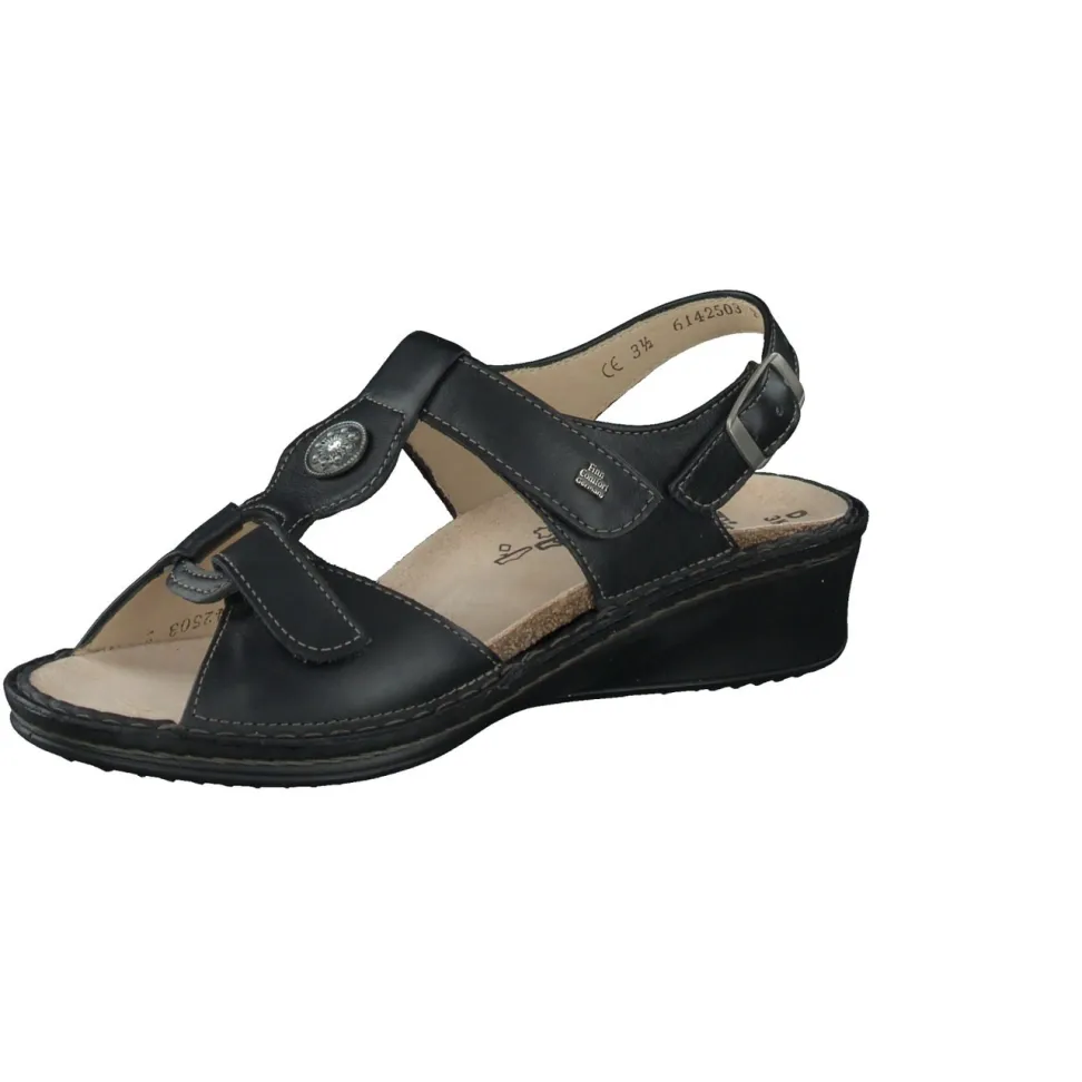 Finn Comfort – Sandale aus Kalbleder schwarz