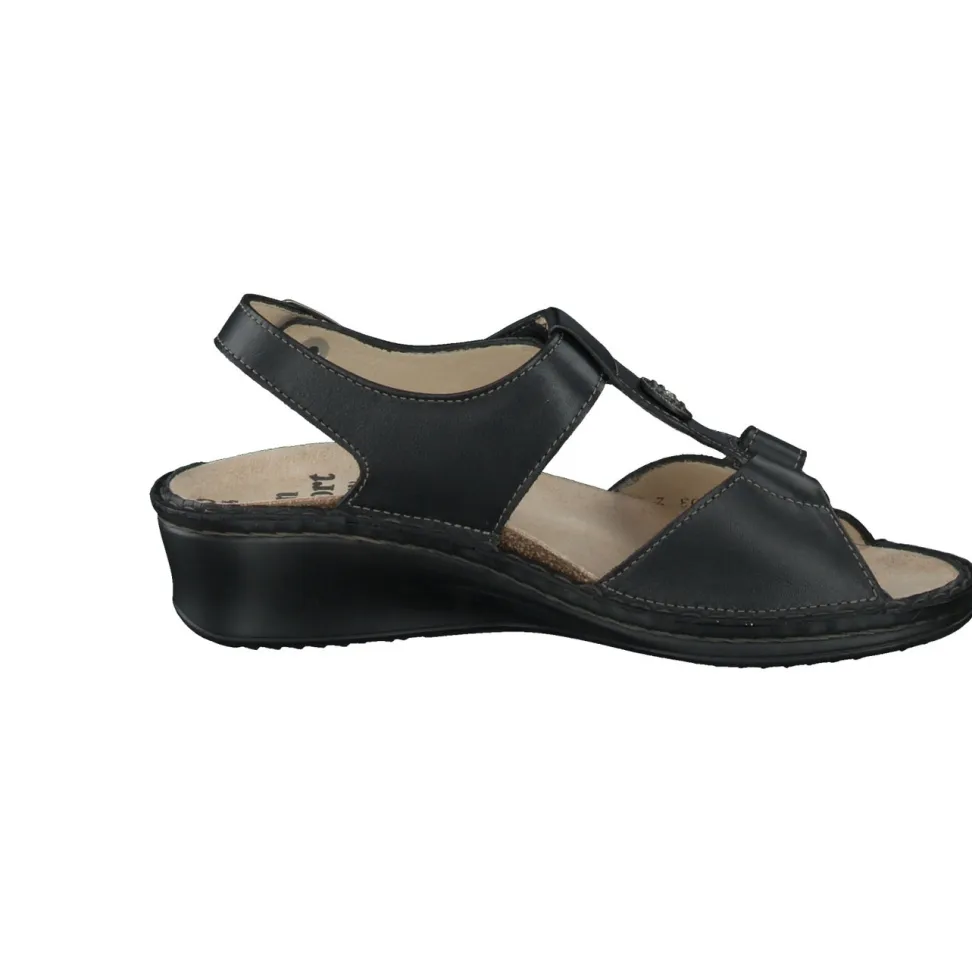 Finn Comfort – Sandale aus Kalbleder schwarz