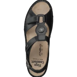 Finn Comfort – Sandale aus Kalbleder schwarz