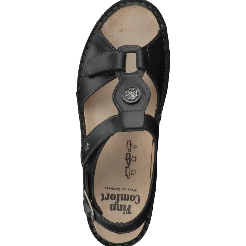 Finn Comfort – Sandale aus Kalbleder schwarz