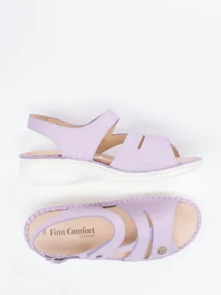 Finn Comfort – Sandalen aus Kalbleder in Flieder