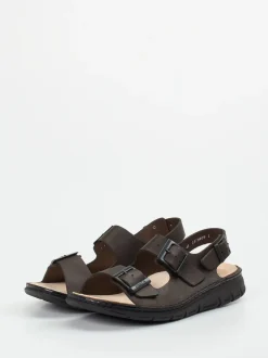 Finn Comfort – Sandalen aus Kalbleder Dunkelbraun