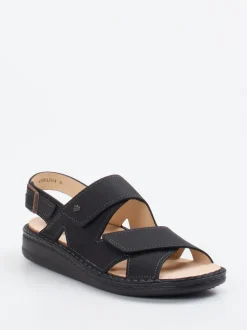 Finn Comfort – Sandalen aus Nubukleder schwarz