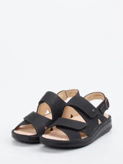 Finn Comfort – Sandalen aus Nubukleder schwarz