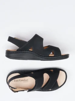 Finn Comfort – Sandalen aus Nubukleder schwarz
