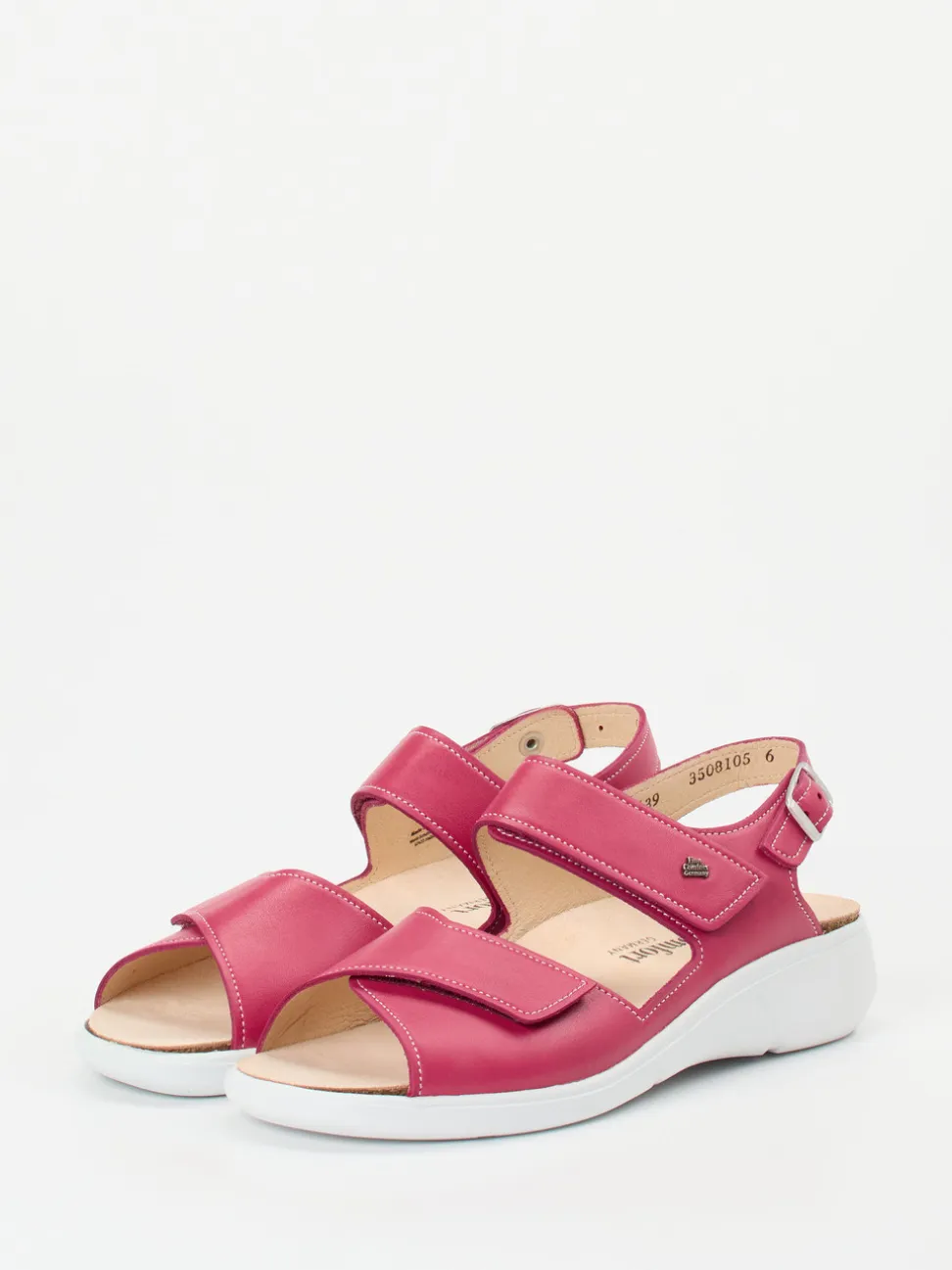 Finn Comfort – Sandaletten aus Kalbleder Himbeerrosa
