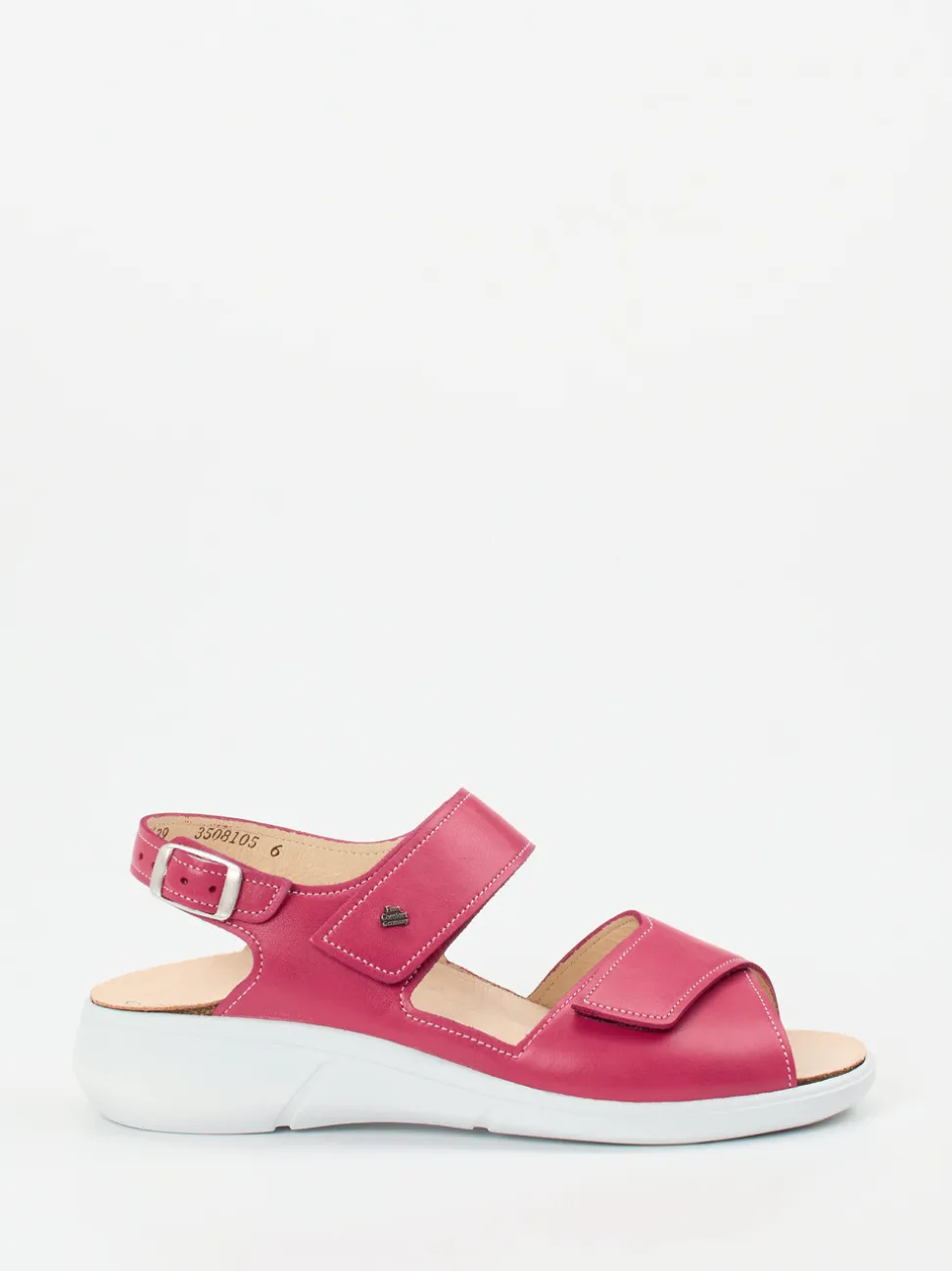 Finn Comfort – Sandaletten aus Kalbleder Himbeerrosa