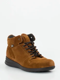 Finn Comfort – Schnürboots aus Veloursleder rostbraun