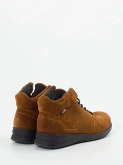Finn Comfort – Schnürboots aus Veloursleder rostbraun