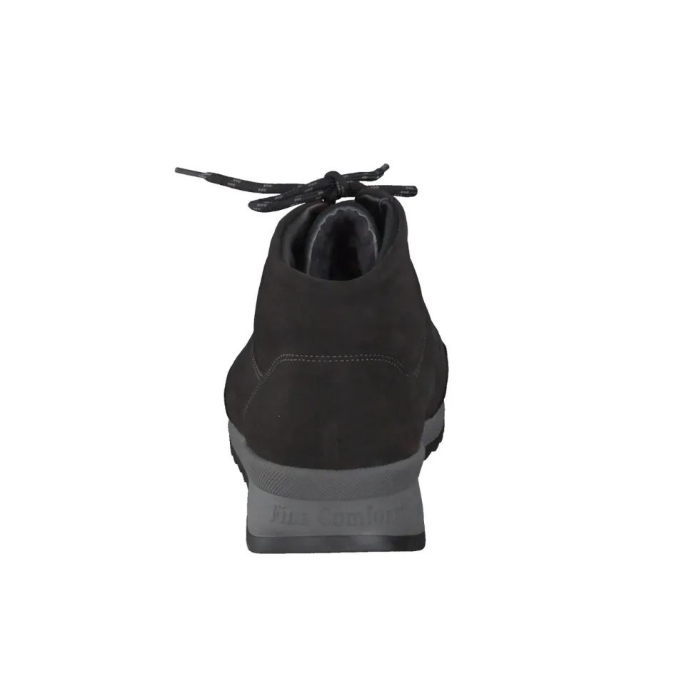 Finn Comfort – Schnürboots aus Nubukleder Schwarz