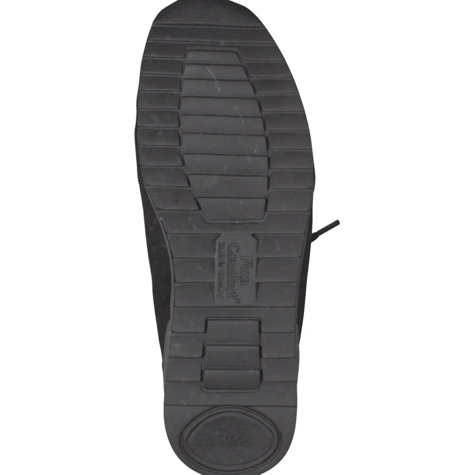Finn Comfort – Schnürboots aus Nubukleder Schwarz