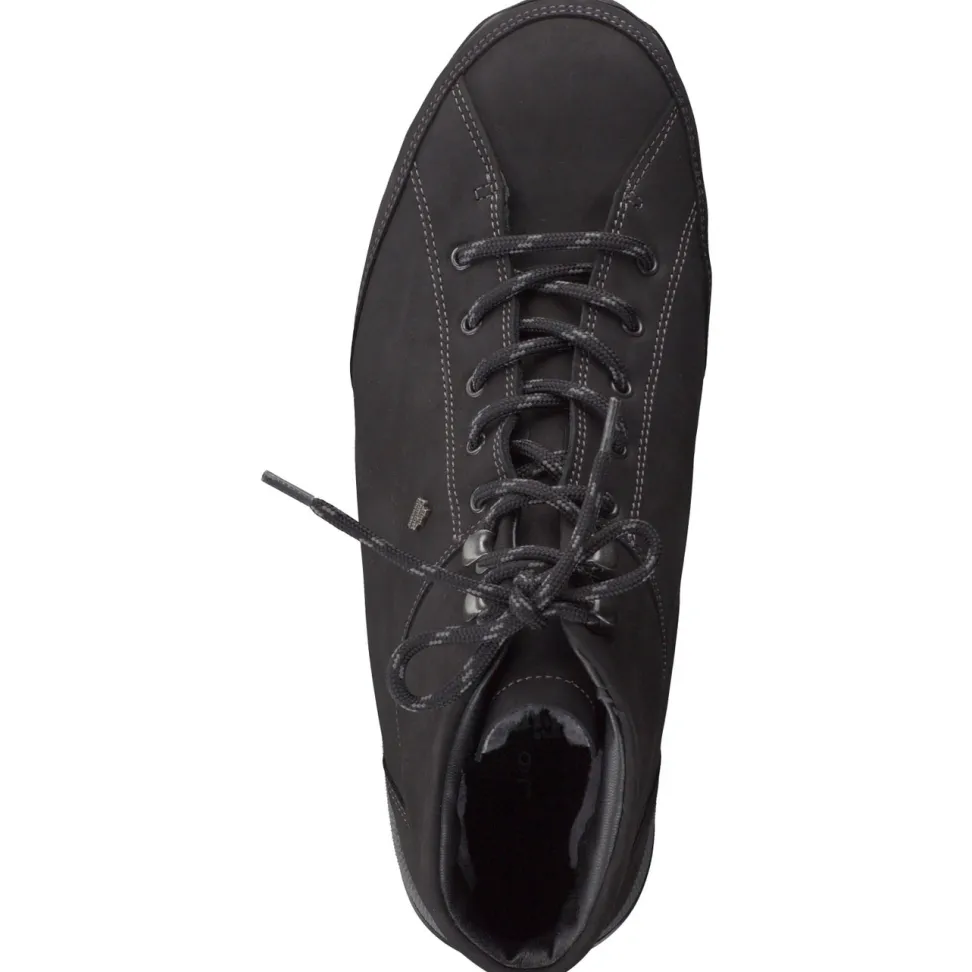 Finn Comfort – Schnürboots aus Nubukleder Schwarz