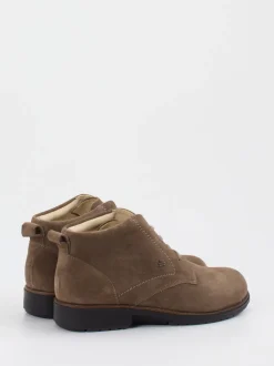 Finn Comfort – Schnürboots aus Veloursleder taupe