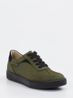 Finn Comfort – Schnürschuh aus Nubukleder olivgrün