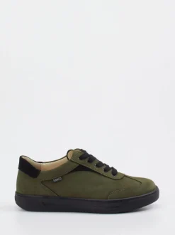 Finn Comfort – Schnürschuh aus Nubukleder olivgrün