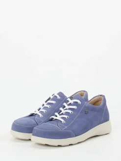 Finn Comfort – Schnürschuh aus Nubukleder lavendelblau