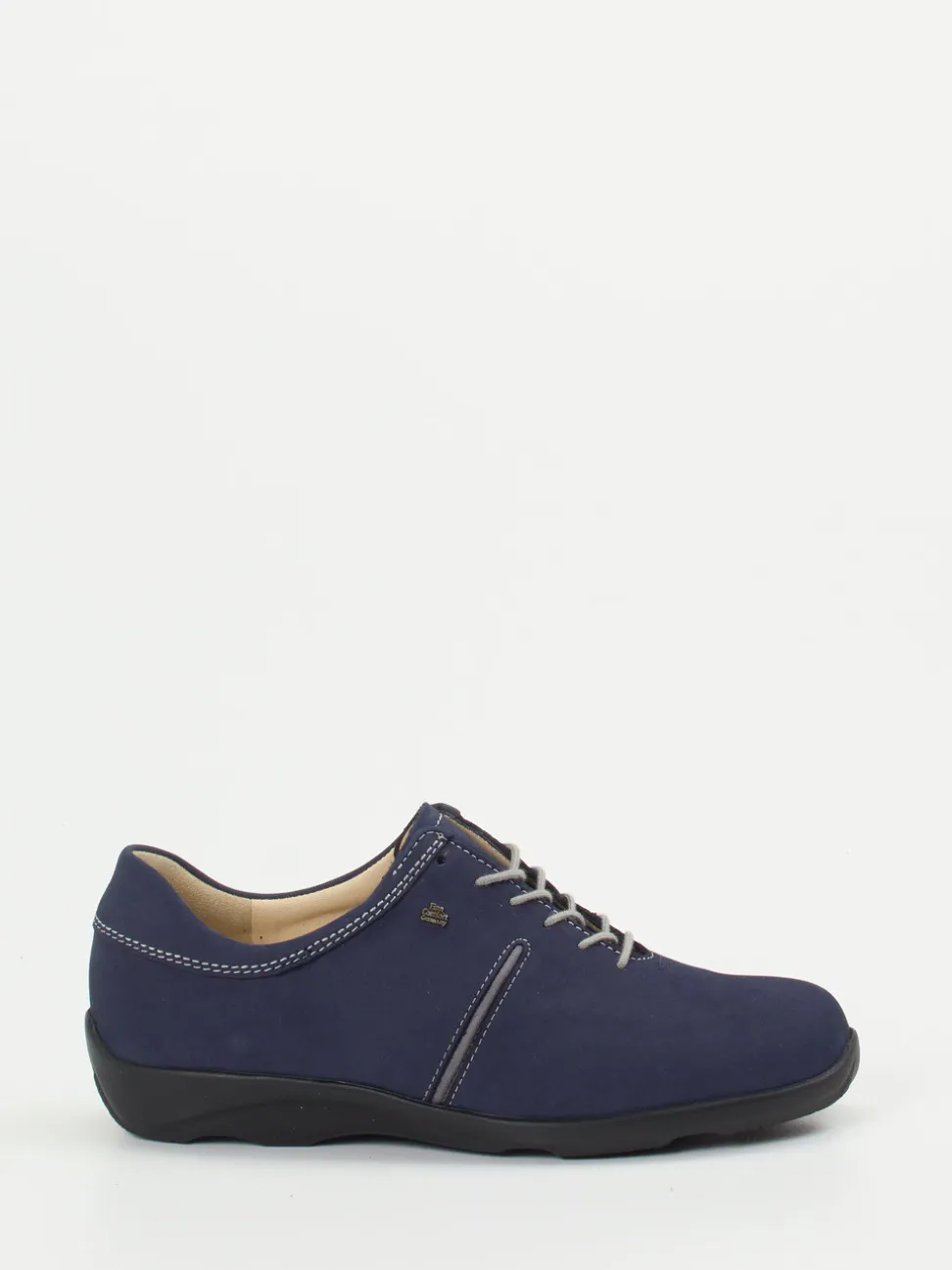 Finn Comfort – Schnürschuh aus Nubukleder marineblau