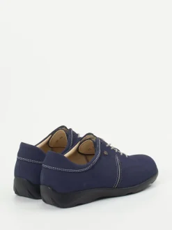 Finn Comfort – Schnürschuh aus Nubukleder marineblau