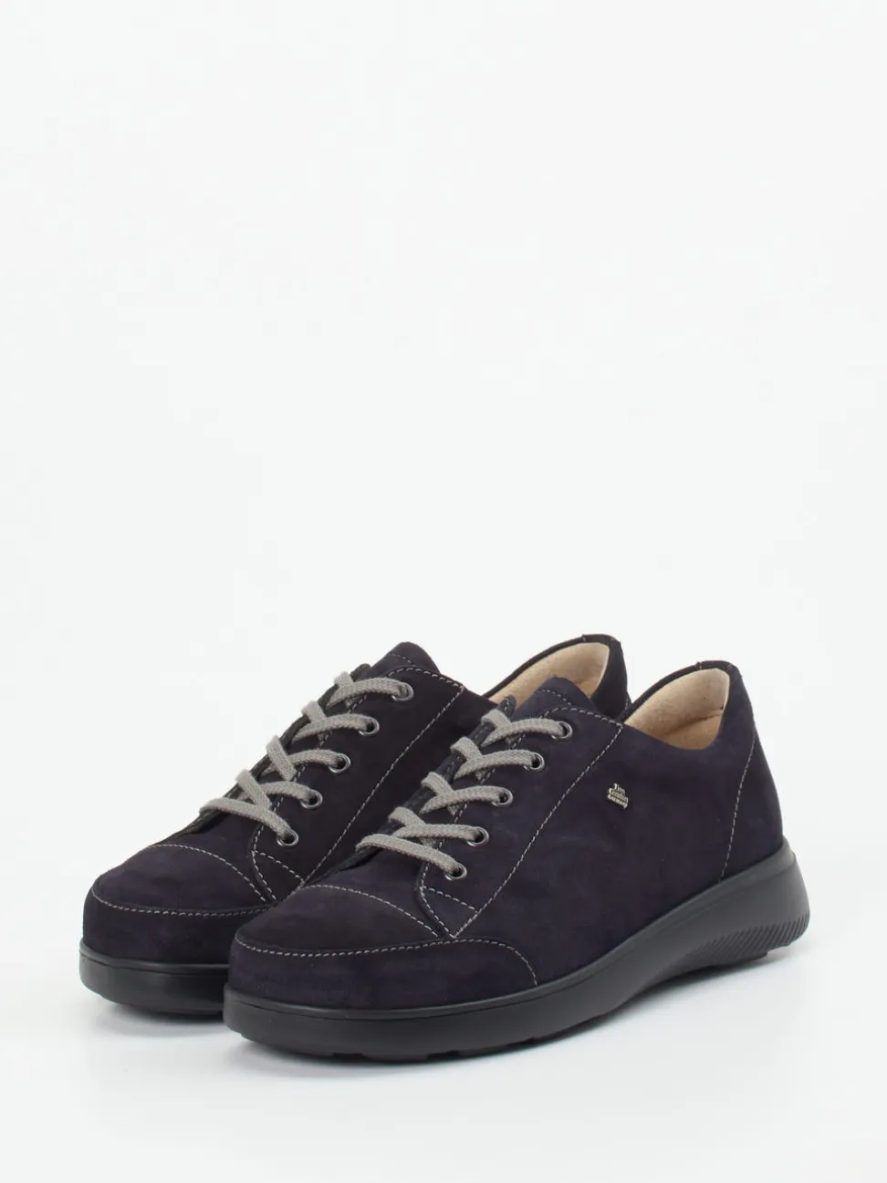 Finn Comfort – Schnürschuh aus Veloursleder dunkelblau