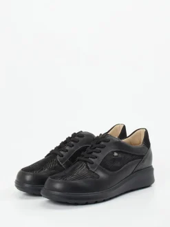 Finn Comfort – Schnürschuh aus Kalbleder Schwarz