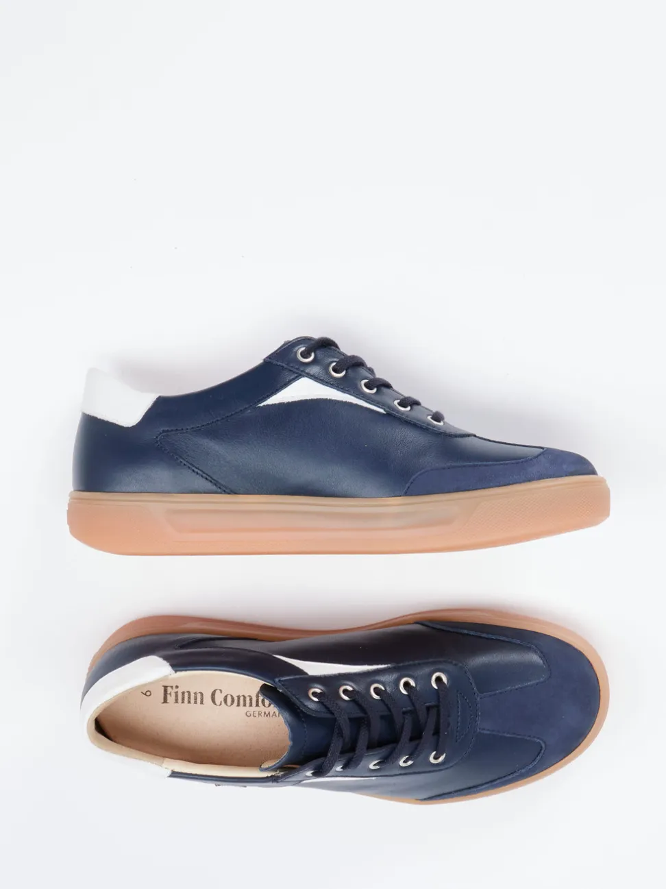 Finn Comfort – Schnürschuh aus Kalbleder Dunkelblau