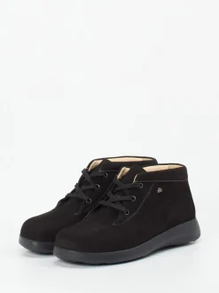 Finn Comfort – Schnürschuh aus Nubukleder schwarz