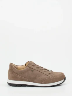 Finn Comfort – Schnürschuh aus Veloursleder taupe