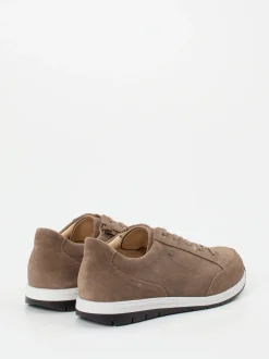 Finn Comfort – Schnürschuh aus Veloursleder taupe