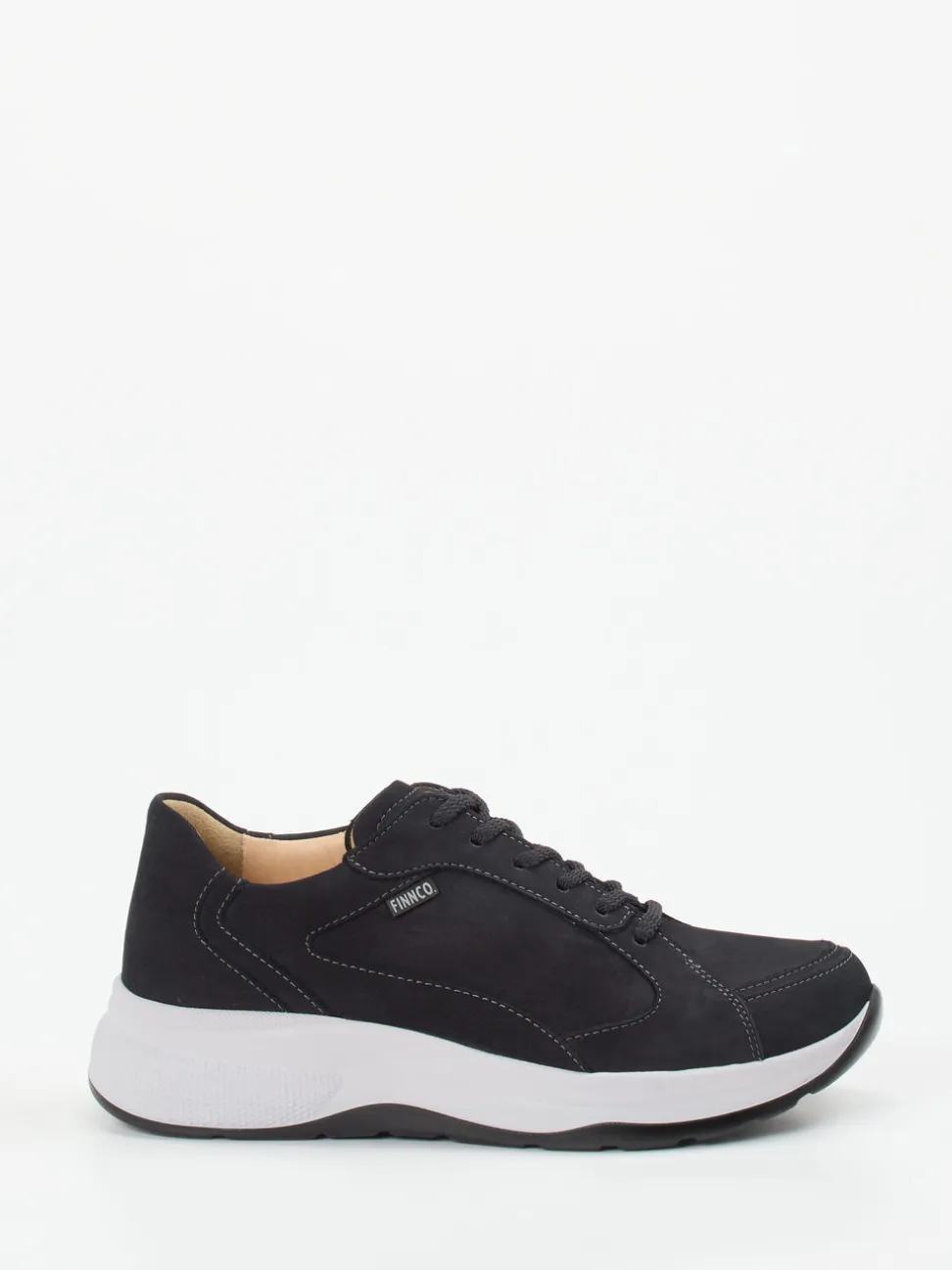 Finn Comfort – Schnürschuh aus Nubukleder Schwarz
