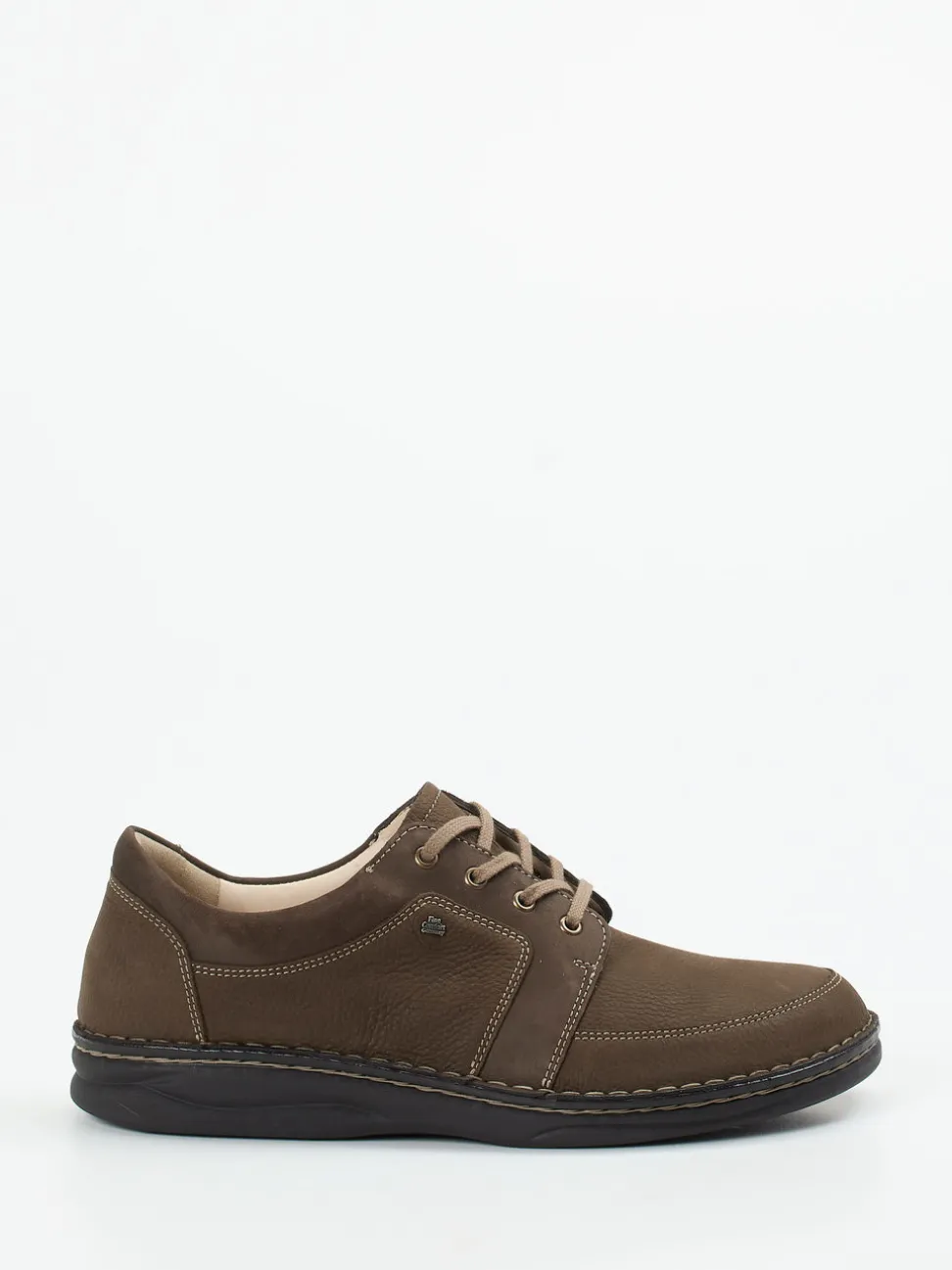 Finn Comfort – Schnürschuh aus Nubukleder mittelbraun