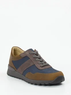 Finn Comfort – Schnürschuh aus Nubukleder Dunkelblau